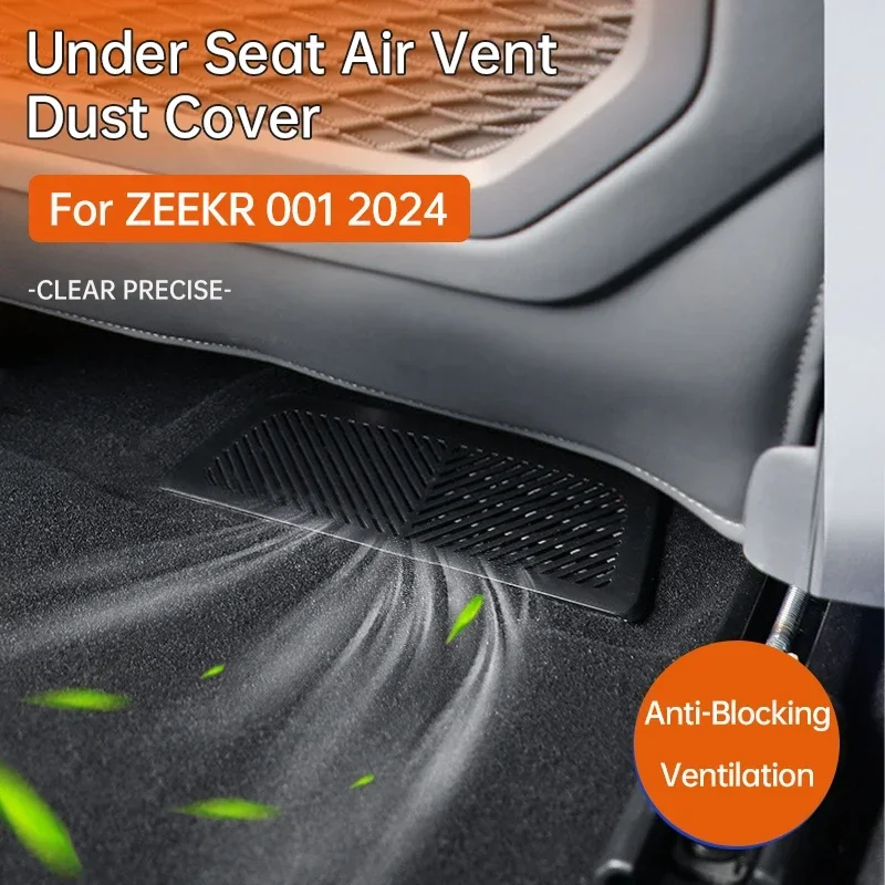 

For Zeekr 001 2024 Car Air Outlet Protection Cover Rear Air Vent Mask Under Seat Anti-dust Prevent Interior Accessories