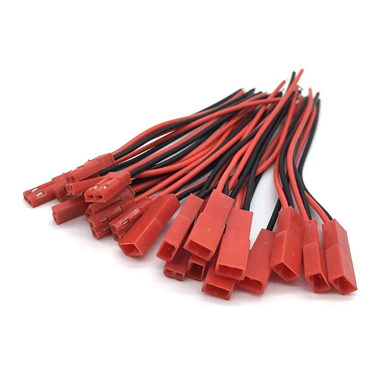 20pcs 10CM   Male&Female Connector JST Plug Cable  DIY 2 Pin Connectors Terminals