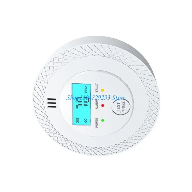 Moniteur CO portable Y2GD avec batterie remplaçable Alarme monoxyde carbone pour maison