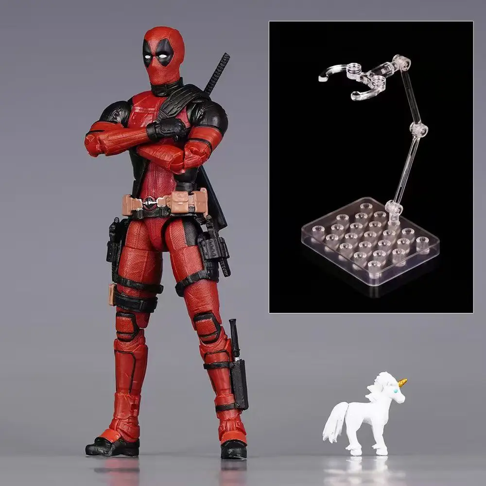 

Marvel Hero Deadpool Full Joint Movable Toy Doll Office Desk Ornament Handmade Model Car Trendy Play Boy Birthday Gift In Stock