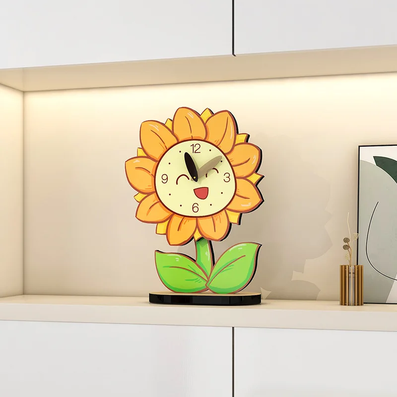 

Sunflower Desktop Clock for Children's Room, Creative Clock