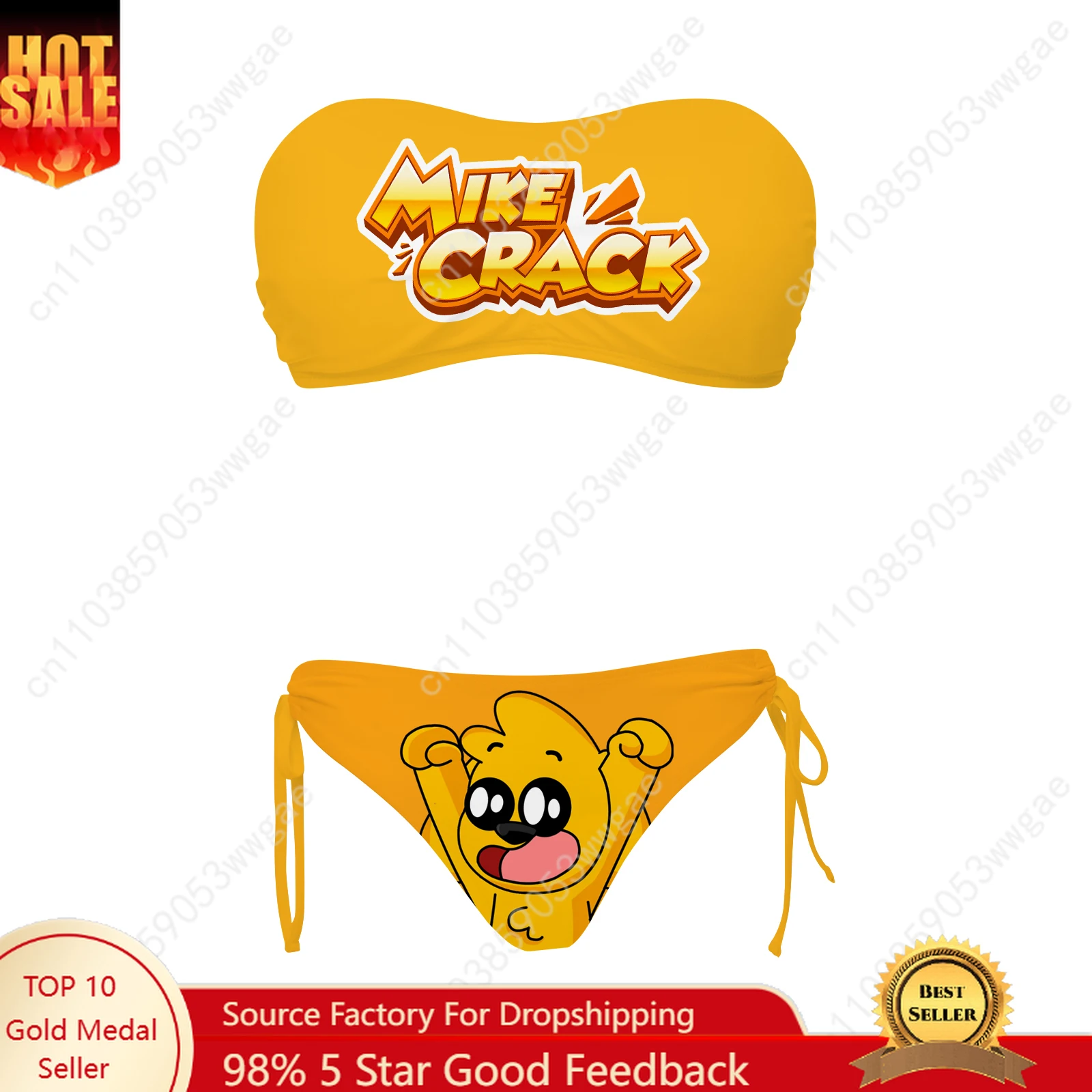 Mikecrack Swimsuit Womens Drawstring Two Piece Set Bathing Suit Personalized Swimwear Pool Beach Bikini Customized Beachwears