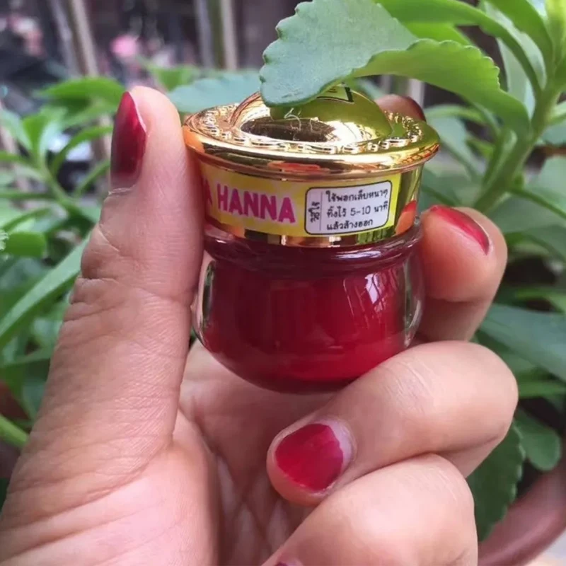 Pure Natural Henna Plant Nail Dyeing Henna Cream Bottled for Women Man Fingernails Red