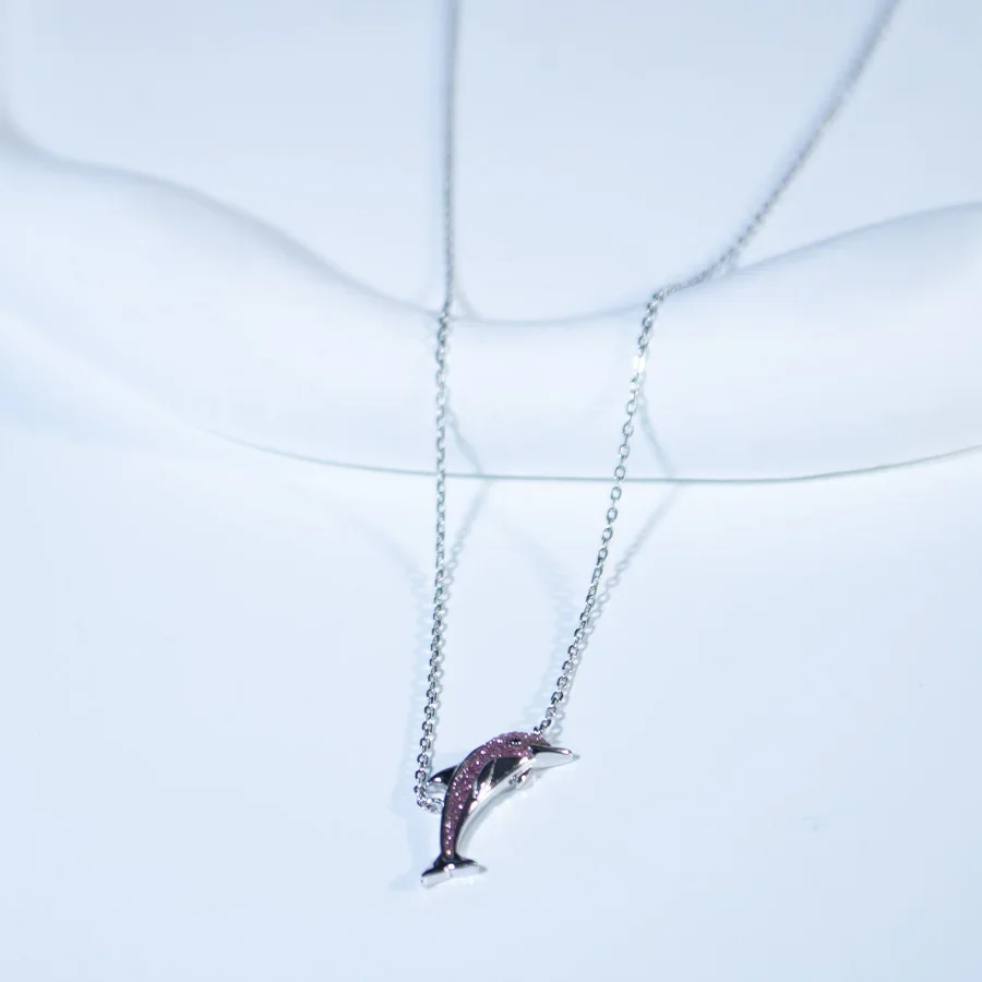 

Ожерелье с дельфином S925, серебряный кулон для женщин, дня рождения, повседневного случая