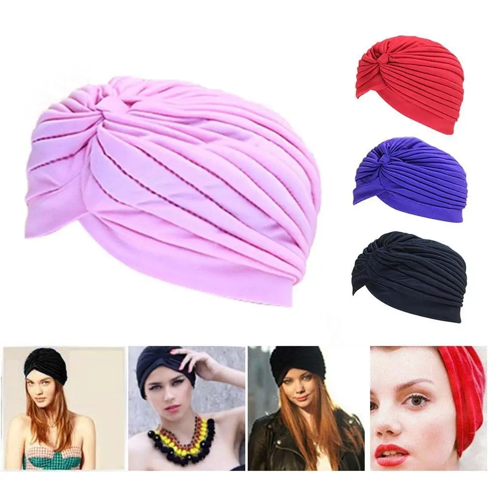 Adjustable Men&Women Turban Free Size Bathing Elastic Swimming Caps Bathing Hat Swim Pool Hat Diving Hat