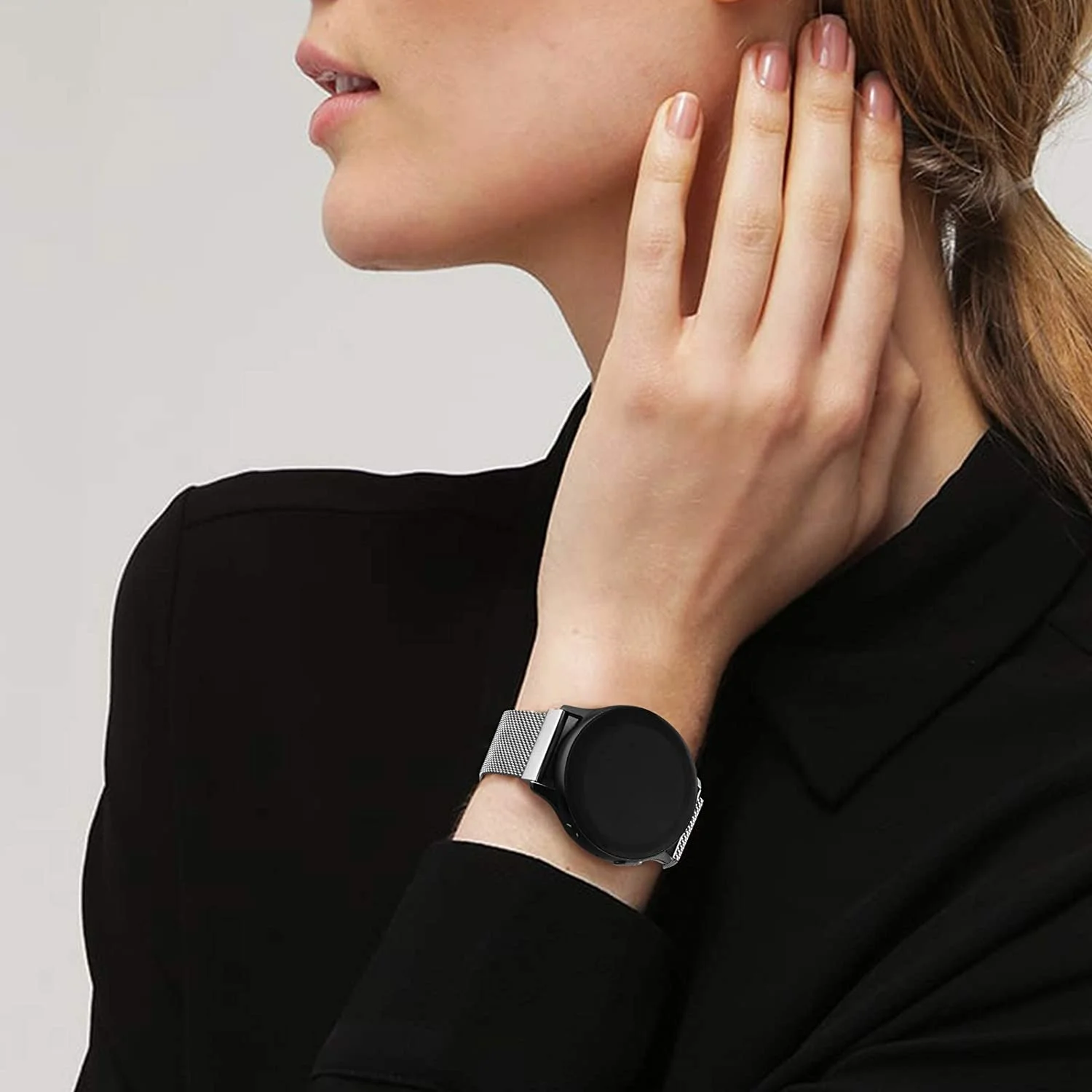 20มม.22มม.สร้อยข้อมือแม่เหล็กสำหรับ Samsung 3สาย41มม./42มม.45มม./46มม.Huawei GT/GT2/2e Galaxy Active 2 40/44มม.เกียร์ S3