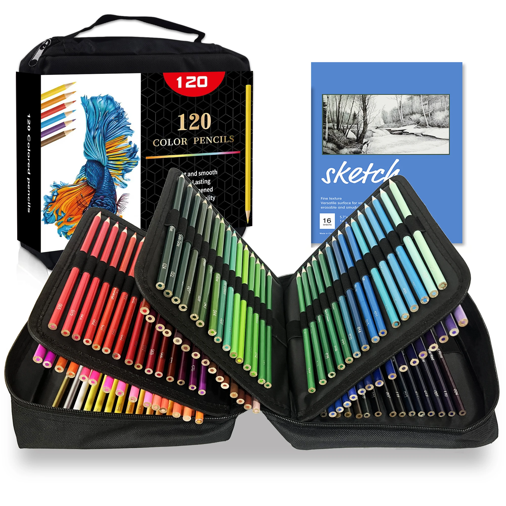 

Цветные карандаши, 120 профессиональных карандашей на масляной основе с мягким грифелем для художников, для рисования, раскрашивания, скетчинга и смешивания цветов