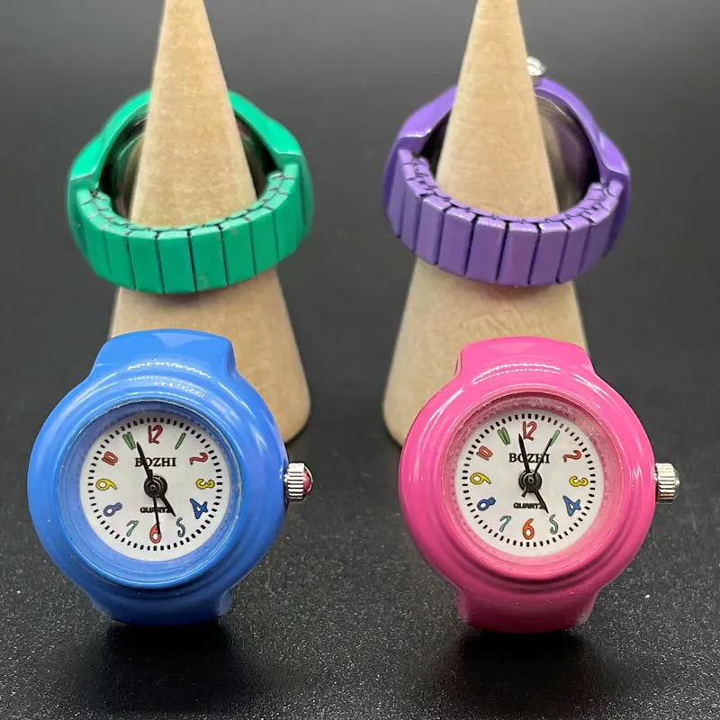Why the Steel Fun New Macaron Color Punk Quartz Finger Watch Ring is the Perfect Clock Ring for Every Occasion