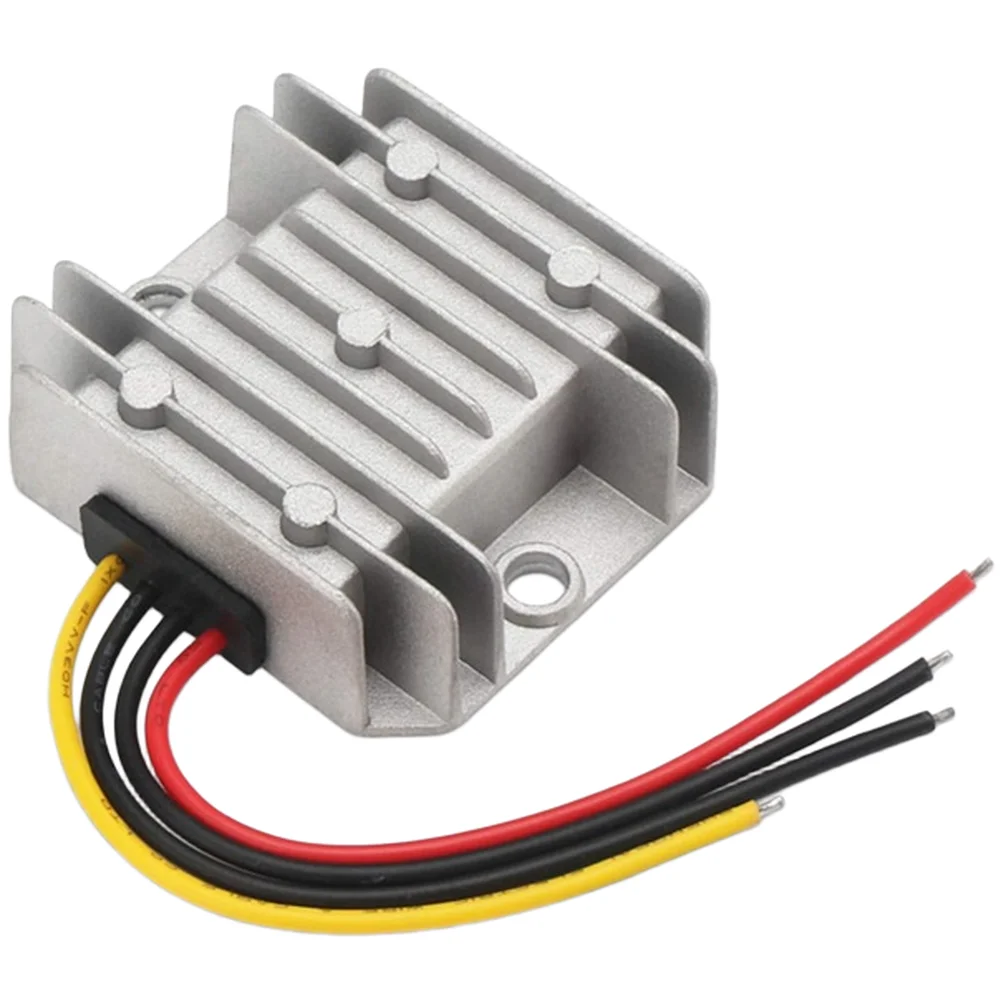 1pc 24V To 12V DC-DC Converter Step Down Power Supply For Car Truck Vehicle Accessories 10A Easy Installation