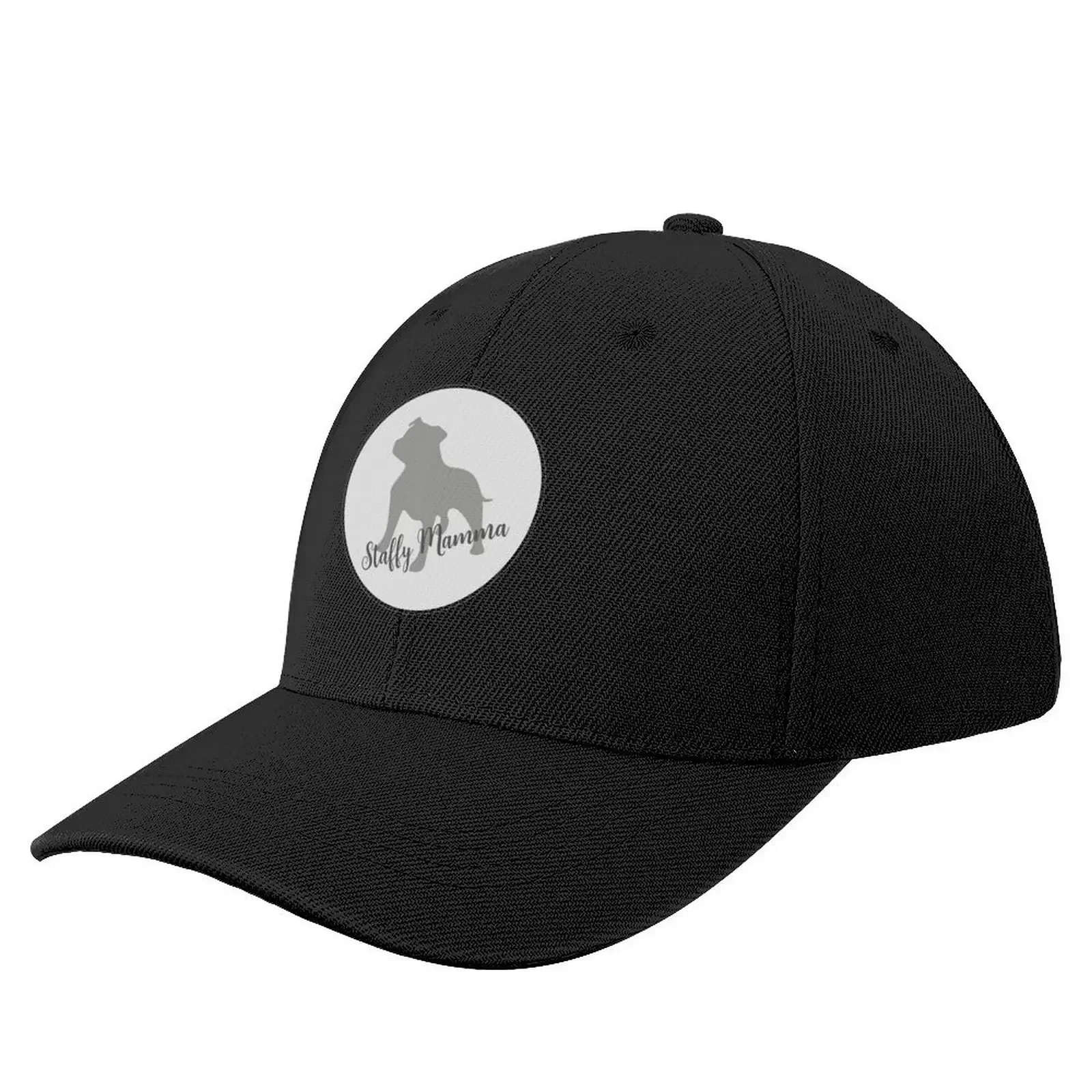 Staffy Mamma- Grey Baseball Cap Snapback Cap Dropshipping Sunhat For Women Men's