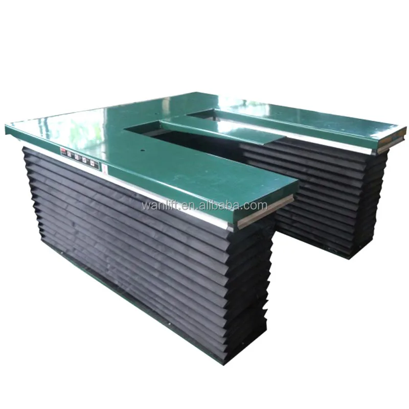 

U E Shape Fixed Mechanism Scissor Lifting Equipment Hydraulic Pump Electric Scissor Lift Table Platform