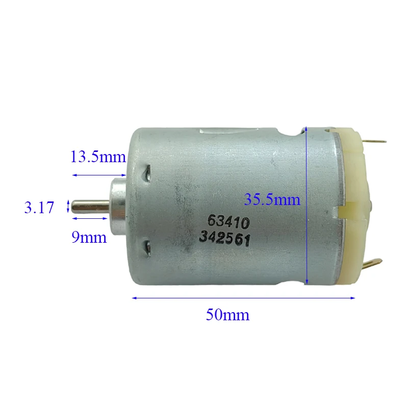 RS-540 High Speed Power Large Torque DC 6V Motor for Vacuum Cleaner Drive Violent 540 Motor