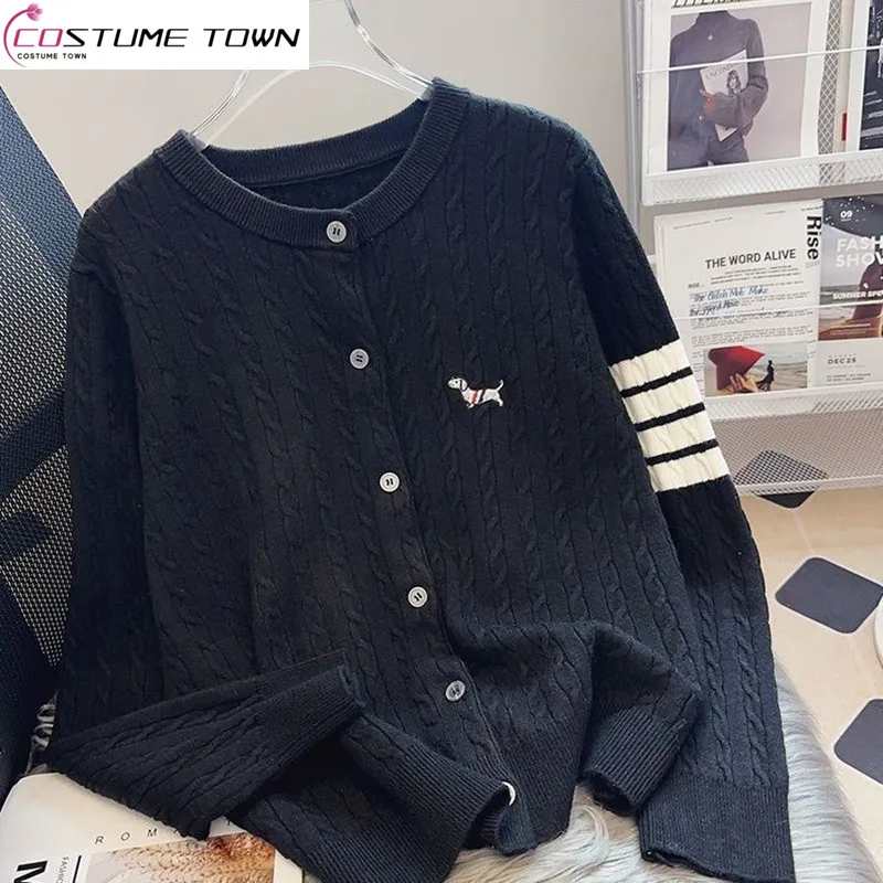 

Knitted Cardigan Sweater Jacket Women's Autumn and Winter New Item Korean Version Fashionable Casual Elegant Women's Top