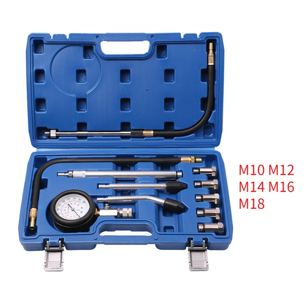 

Professional Petrol Engine Cylinder Compression Tester Kit Cylinder Tester With M10 M12 M14 M16 M18