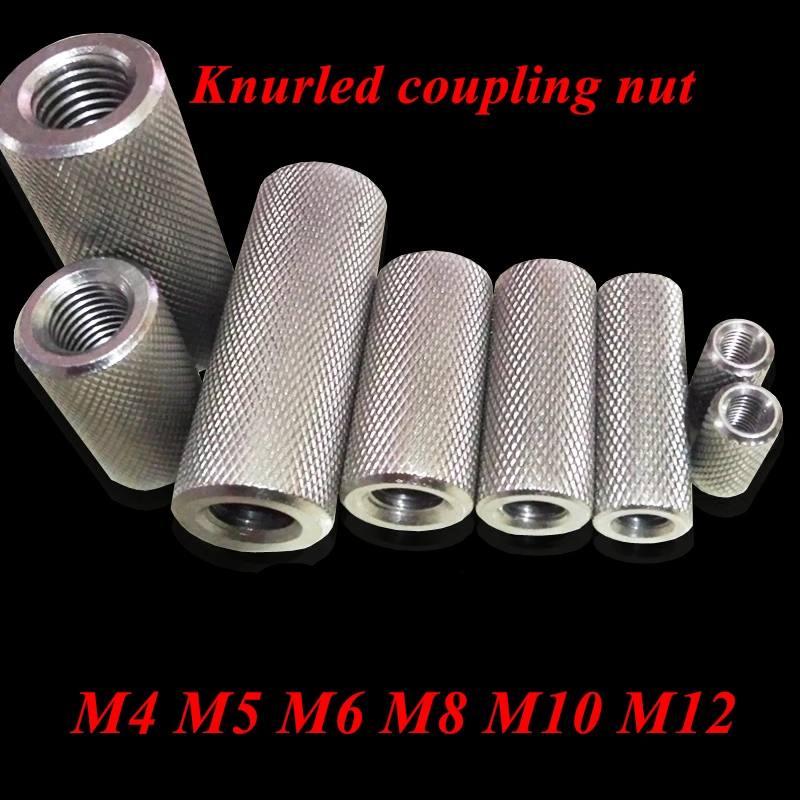 20pcs/5pcs Knurled Thumb nut M4 M5 M6 M8 m10 m12 Stainless steel Extend long knurled hand tighten coupling nut Connecting Nut