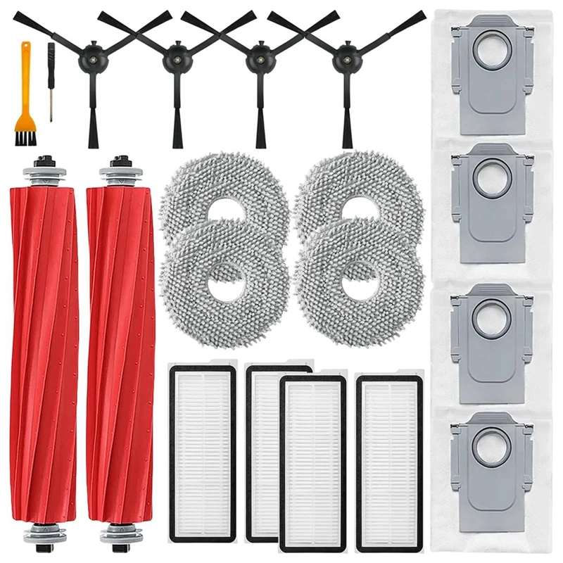 ABXH ل Roborock Qrevo S/Qrevo Maxv/Qrevo Pro جهاز آلي لتنظيف الأتربة فرشاة جانبية رئيسية ممسحة القماش تصفية استبدال أجزاء