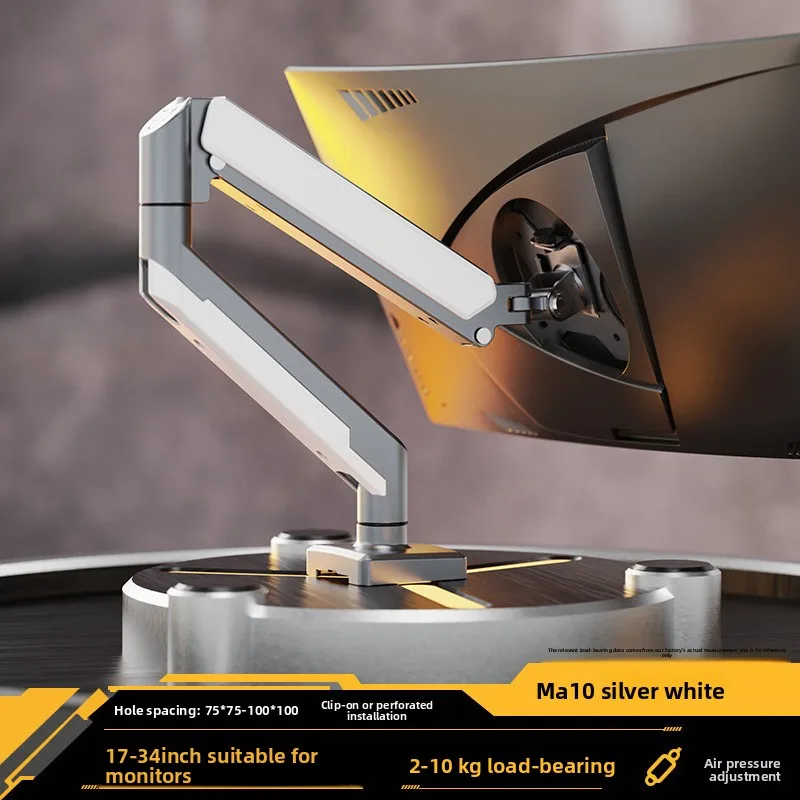 Single Dual Monitor Desk Mount Gas Spring Arm Riser Laptop Tray Options Fits To Inch Screens Kg Load Vesa X Clamp Or Grommet