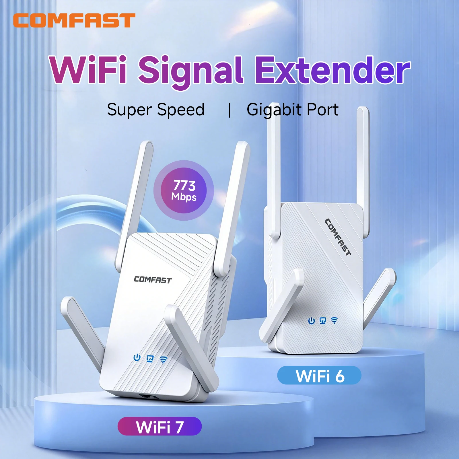 COMFAST AX3000 WiFi6/7 Wifi Repeater Dual-Band 2.4G&5GHz Wireless Signal Booster Extender Long Range Network Signal Amplifier