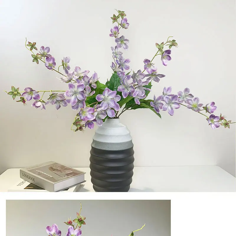 4 Stücke Künstliche Jasmin-Seidenblumen, Künstliche Hochzeitsdekoration, Blumenarrangement, Heimdekoration, Party-Deckenblumen, Hängende Begonienblumen – Detail 1