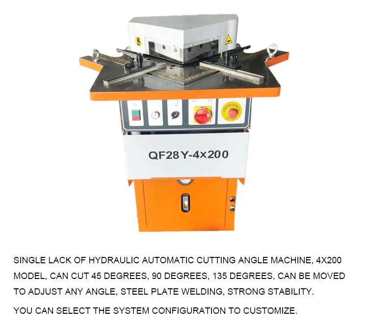 45/90/135 Degree Hydraulic Angle Cutting Machine 4X200 Steel Pipe Drilling Machine square Pipe Slotting Punching Machine