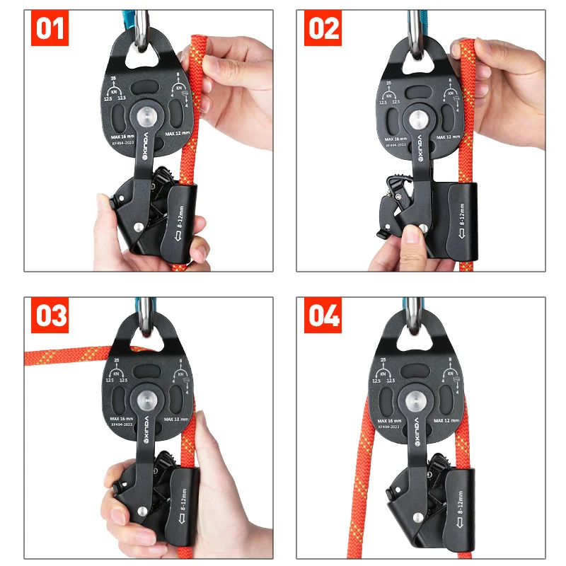XINDA Quality Professional Lift Weight Pulley Device Rescue Survive Gear outdoor rock climb high altitude Heavy transport