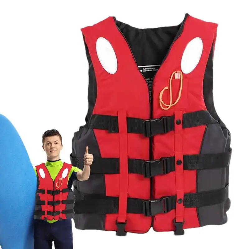 

Swim Vest For Adult Unisex Adjustable Swim Vest With Whistle Safety Strap Buoyancy Jacket Float Jacket Life Saving Vest For