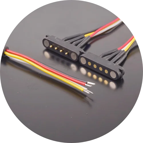 1/3/5 Paar wasserdichter DC-Magnet-Pogo-Pin-Stecker 2 3 4 5 6 7 8 9 Pole 2,54 mm Pogopin männlich weiblich Kontaktstreifen 90 Grad – Detail 10