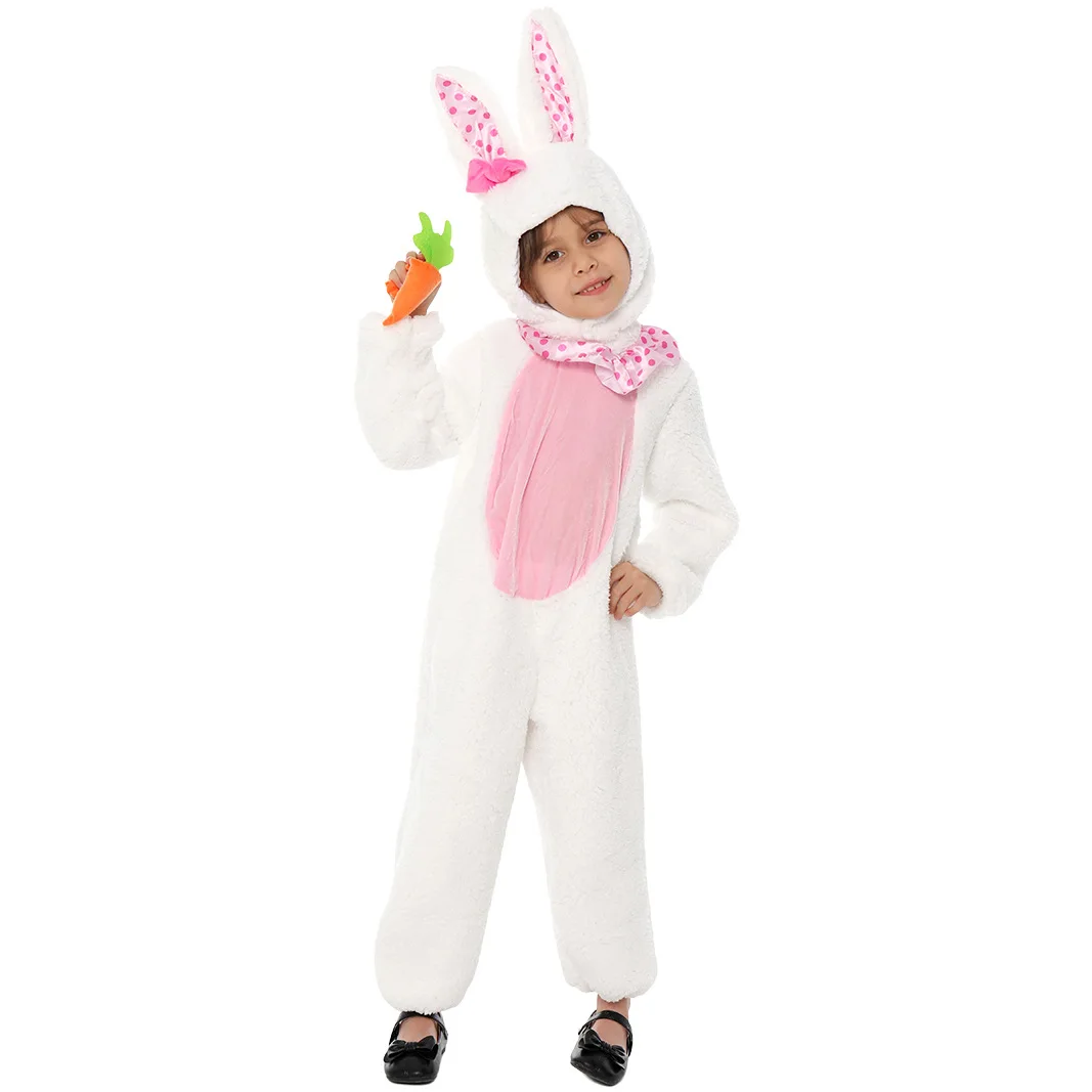 

Костюмы для девочек на Хэллоуин: мультяшные кролики, детские костюмы для ролевых игр, карнавальные наряды, комбинезоны, шляпы, комплекты для вечеринок.