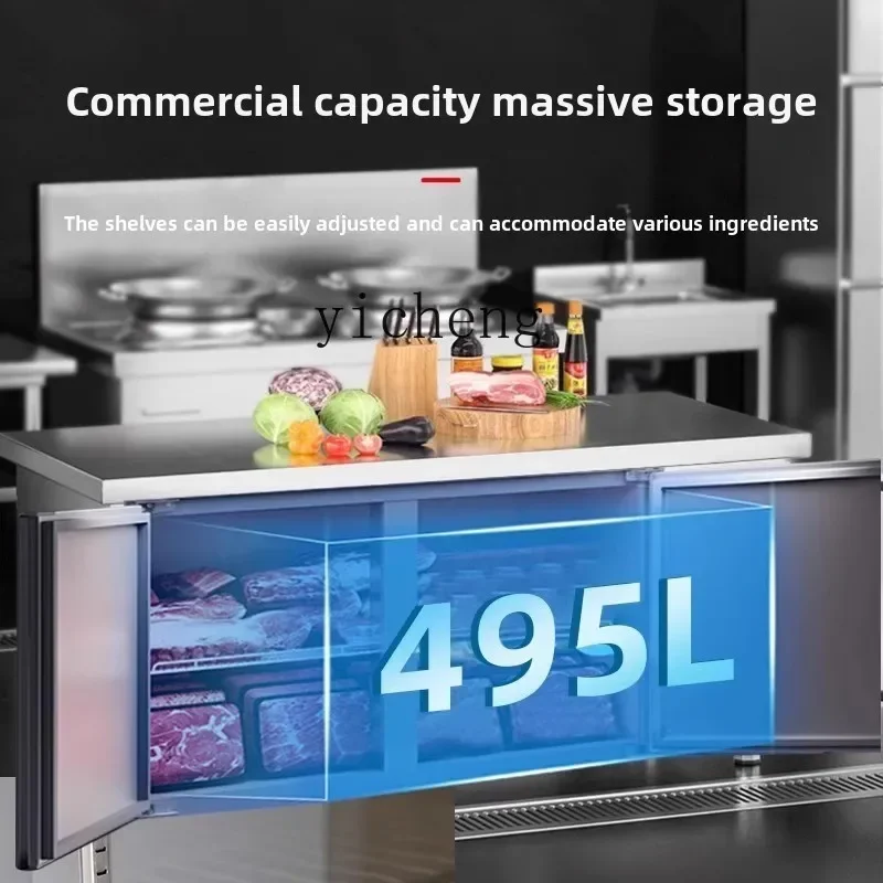 ZZ冷蔵作業台業務用冷凍庫ミルクティー水バーカウンター冷蔵庫横型