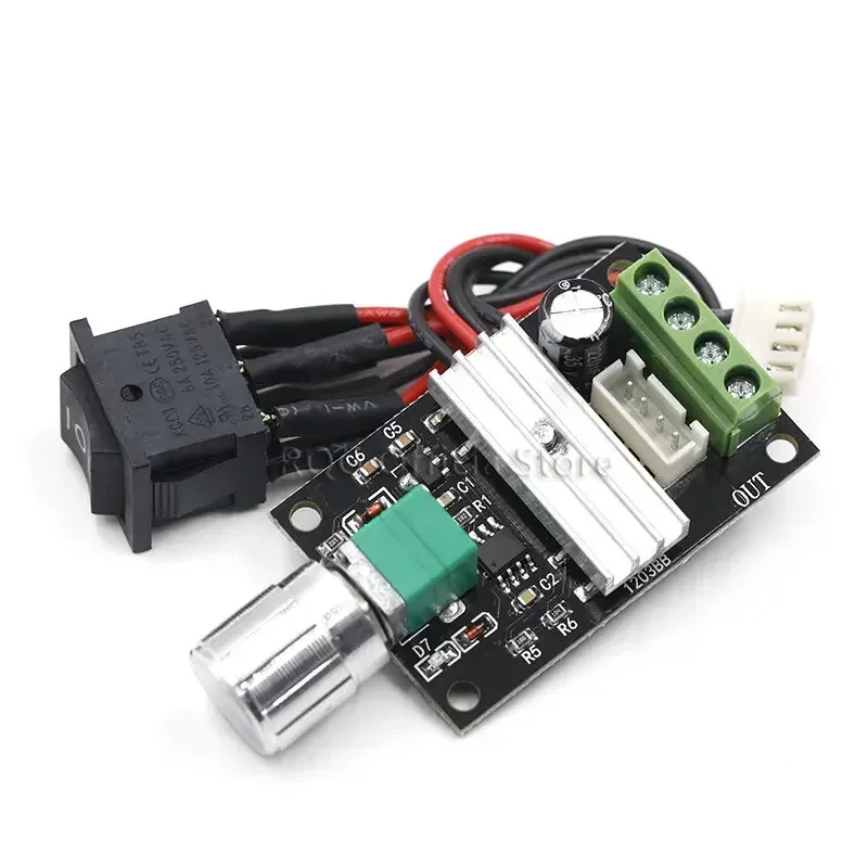 DC 6 to 12 V 24 V 28VDC 3A 80 W PWM motor speed control Lehr regulator Adjustable Variable speed control potentiometer ON / OFF