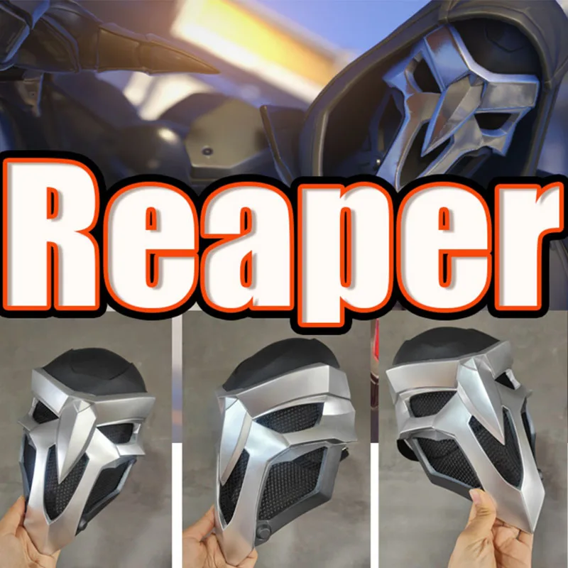 Anime Game Overwatch 2 Reaper Cosplay Adult Men Masque Masquerade Party Masks Halloween Cosplay maschera spaventosa accessori Prop