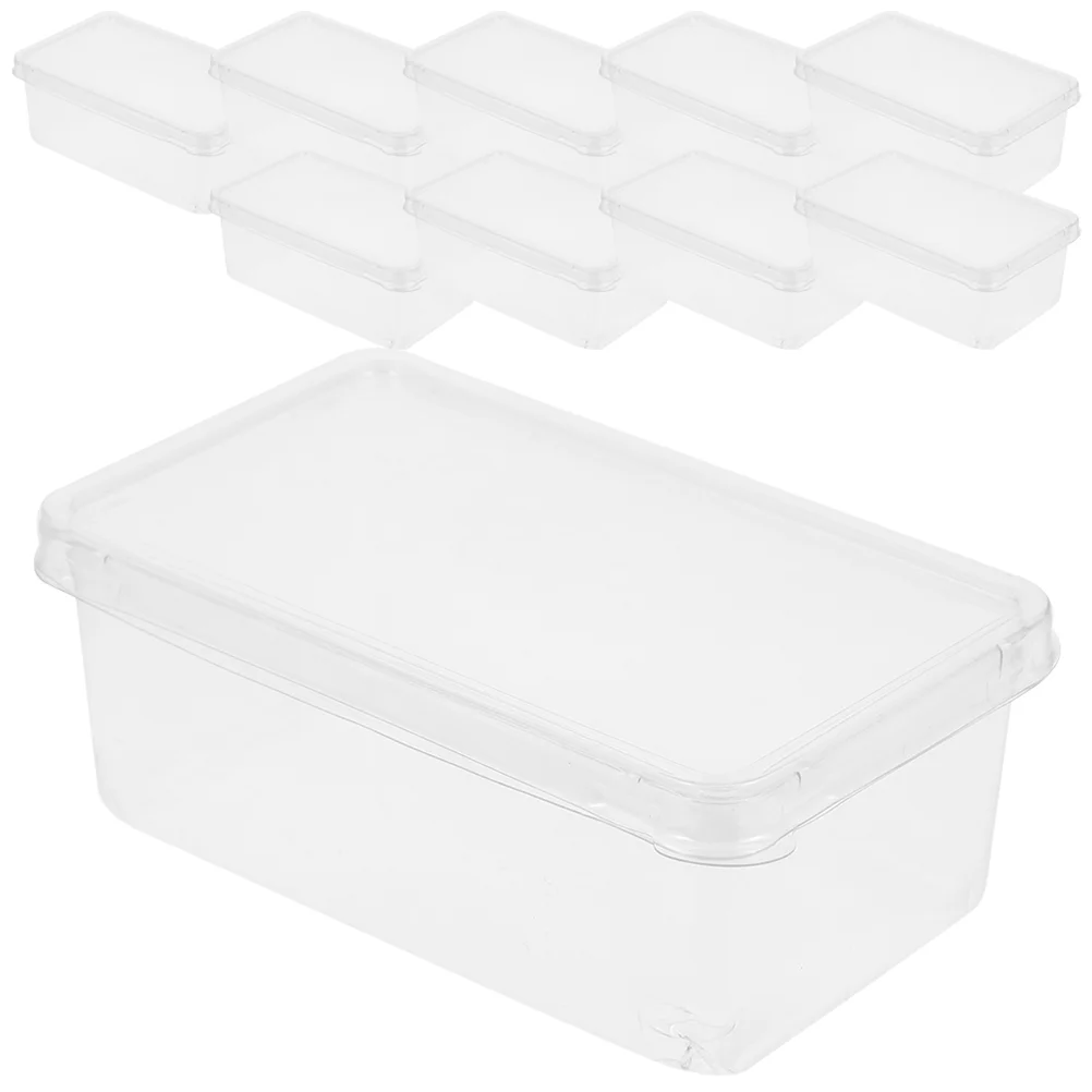 

10 Pcs Tiramisu Box Bakery Carrier Packing Cake Clear Transparent Boxes Containers Mousse Holder