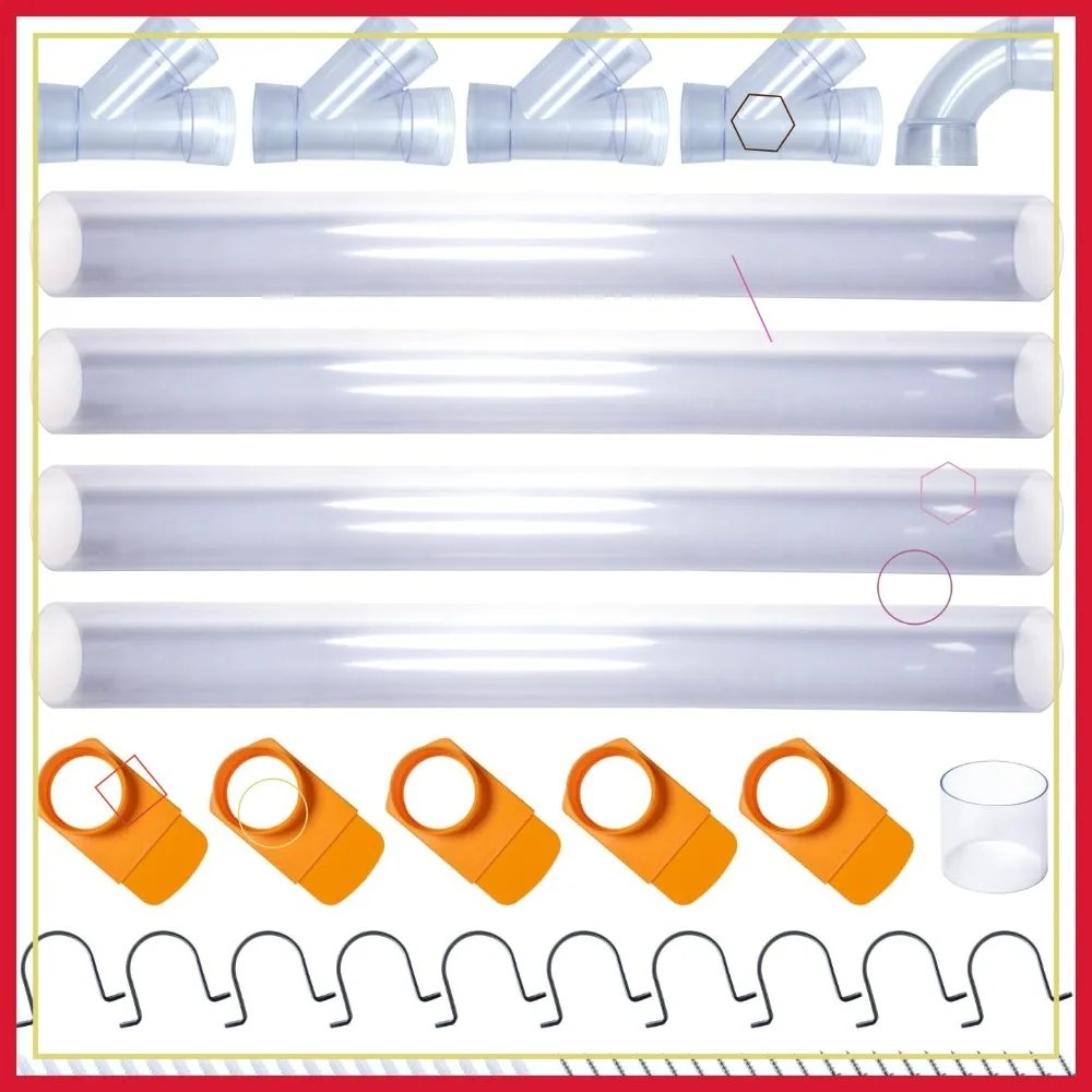 

4 Inch Dust Collection Fittings Set - Includes Hose Splice, Blast Gates, Pipes, 90-Degree Elbow, Y-Fittings, Mounting Brackets