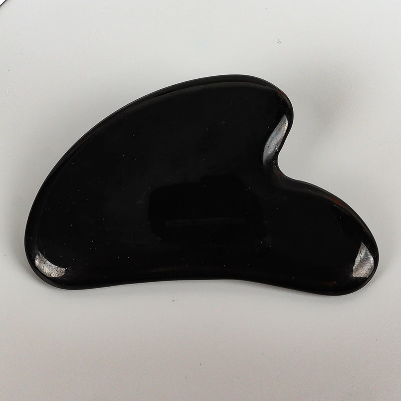 Black Obsidian Face Gua Sha Facial Tool Skin Massage Body Natural Jade Stone Guasha Massager Crystal Scrape Product