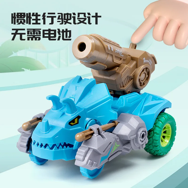 Children's Transforming Toy Car Inertia Impact Transforming Simulation Dinosaur Transmitter Car Children's Boys Educational Toys