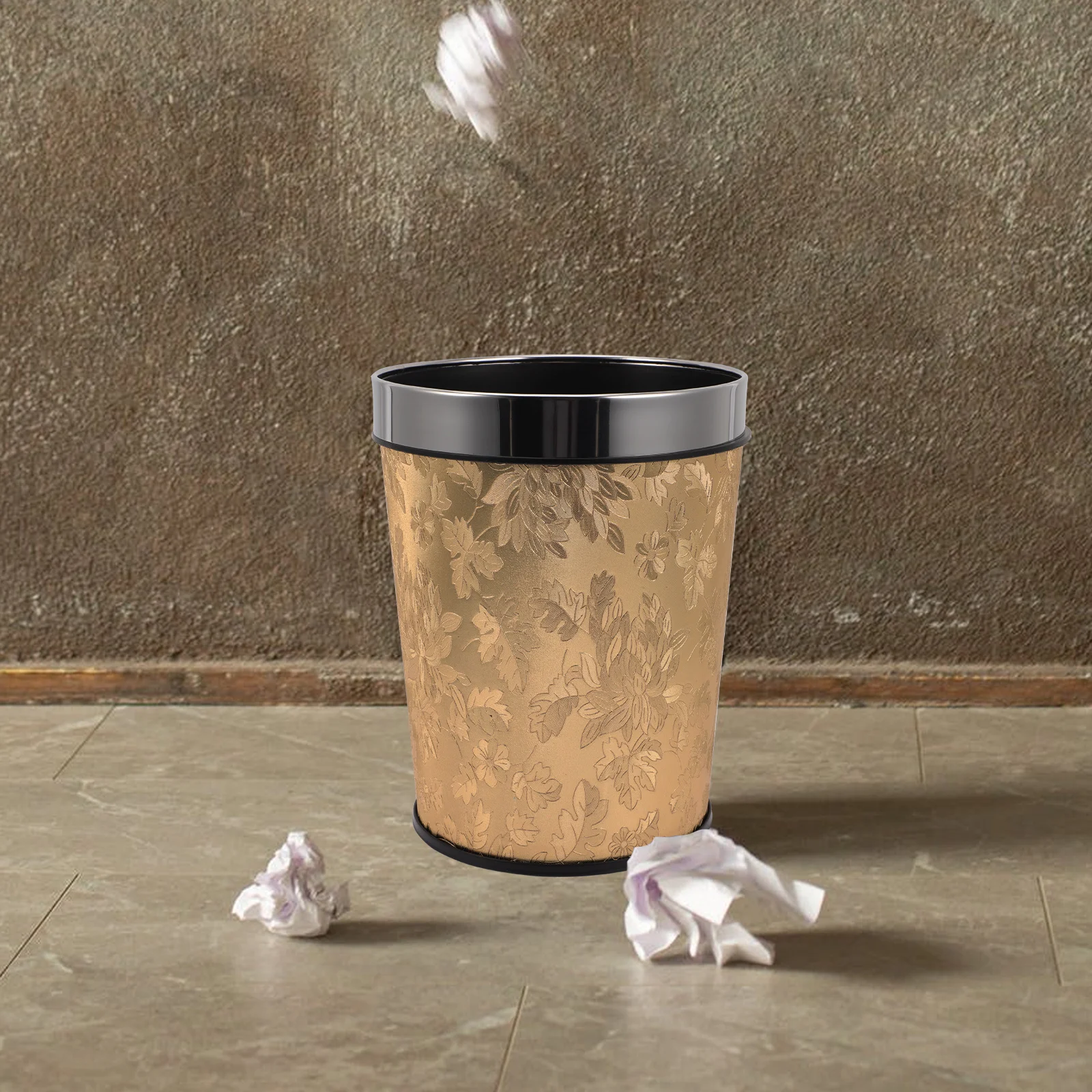 

Can Small Rubbish Bin Vintage Plastic Kitchen Bathroom Garbage Office