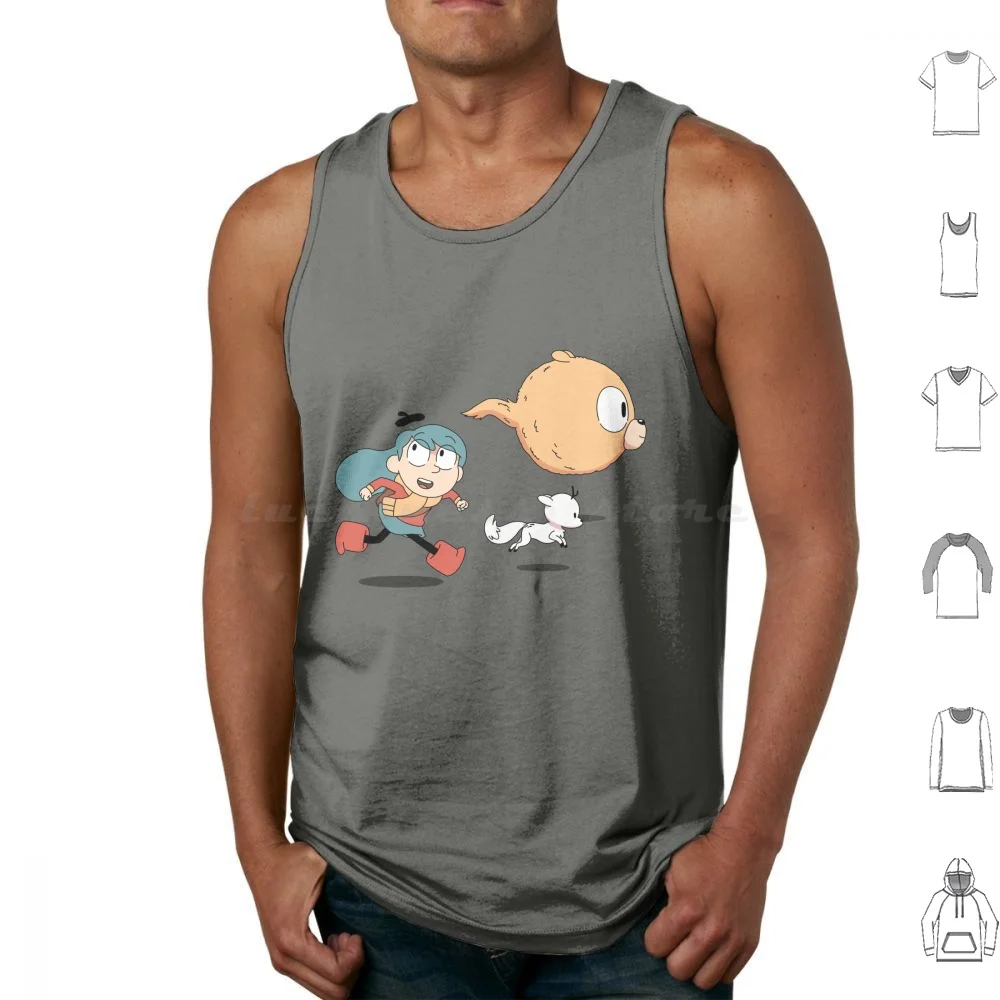 Adventure Tank Tops Print Cotton Twig Woff Nisse Tontu Tv Tv Show Cartoon Animated Deerfox Deer Fox Adventure