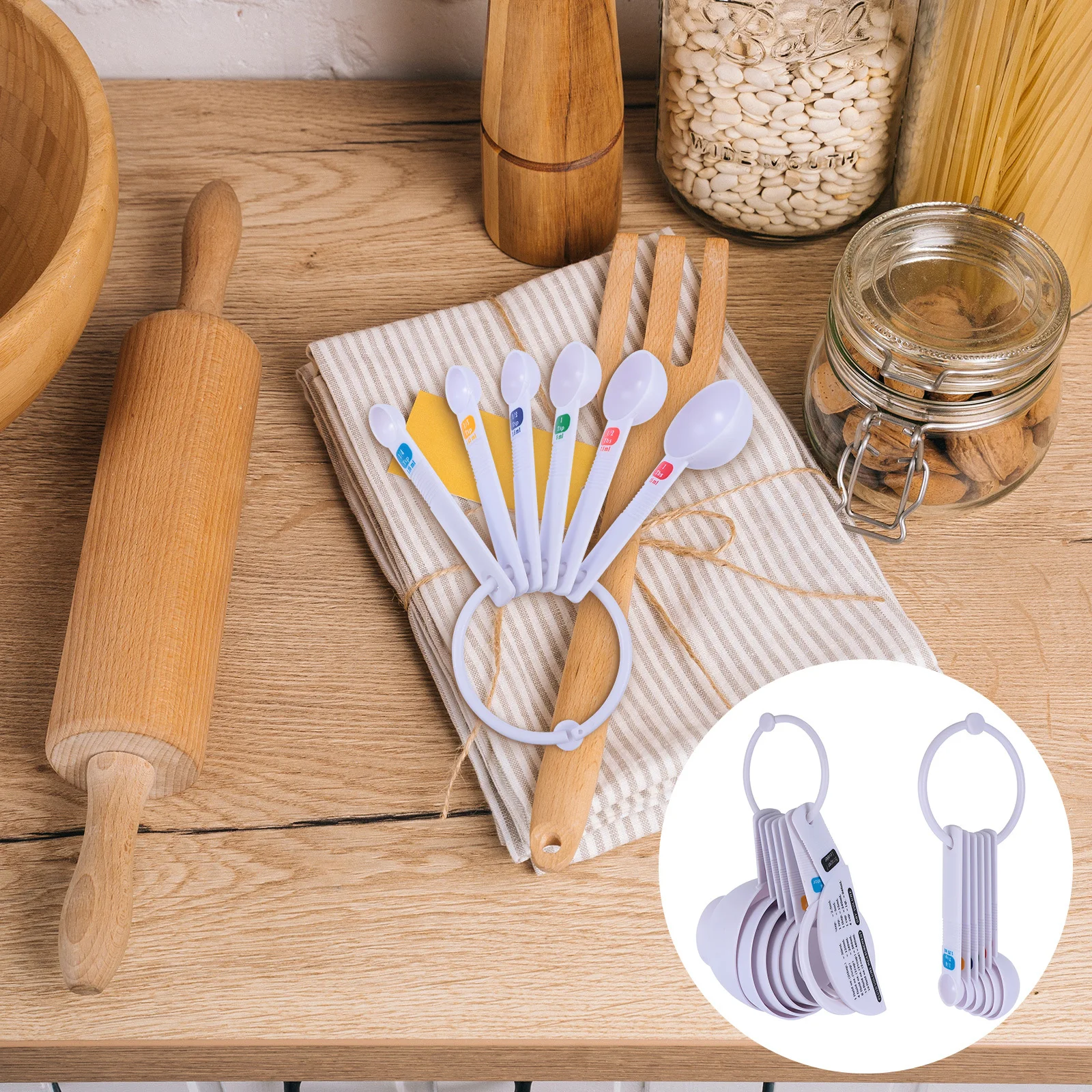 

13 pcs Measuring Cups Spoons Set Lightweight Stackable Baking Tools For Powder Milk Soda Kitchen Measuring Containers Household