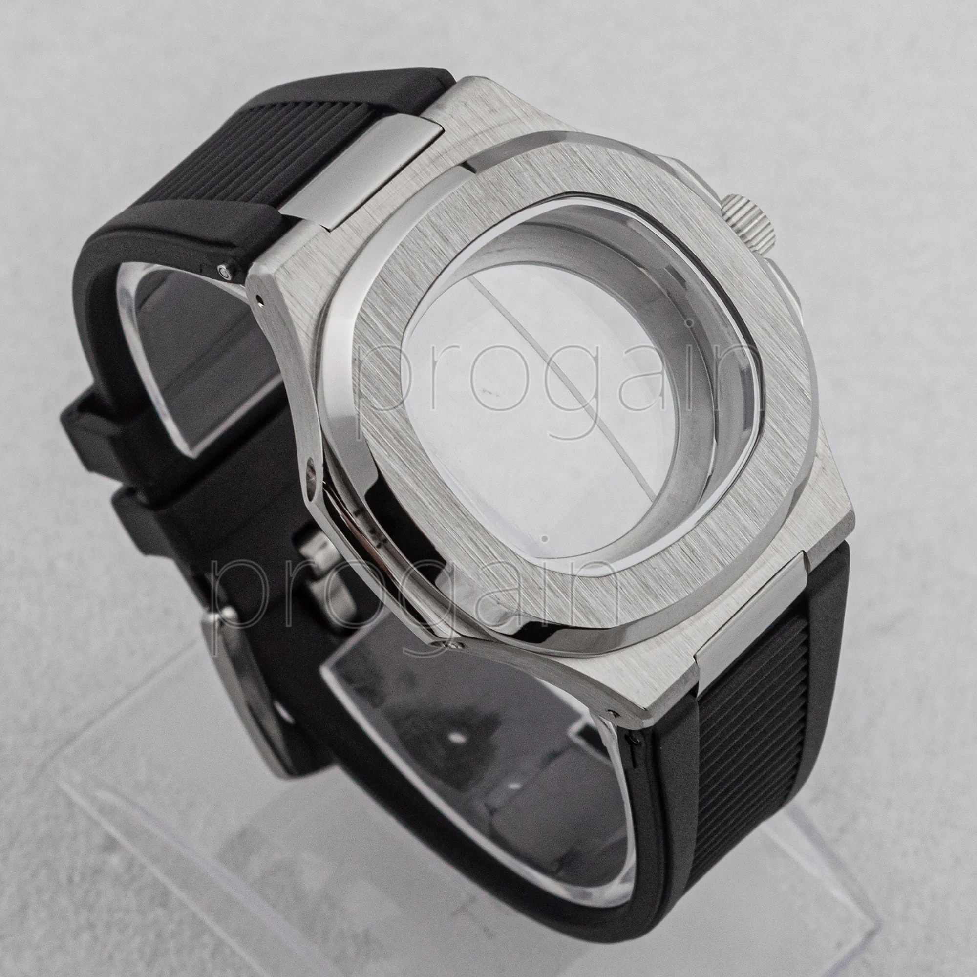

41mm NH35 Case Stainless Steel Sapphire Glass 25mm Rubber Strap for Nautilus NH35 NH36 Movement 30.5mm Dia NH35 Watch Case l