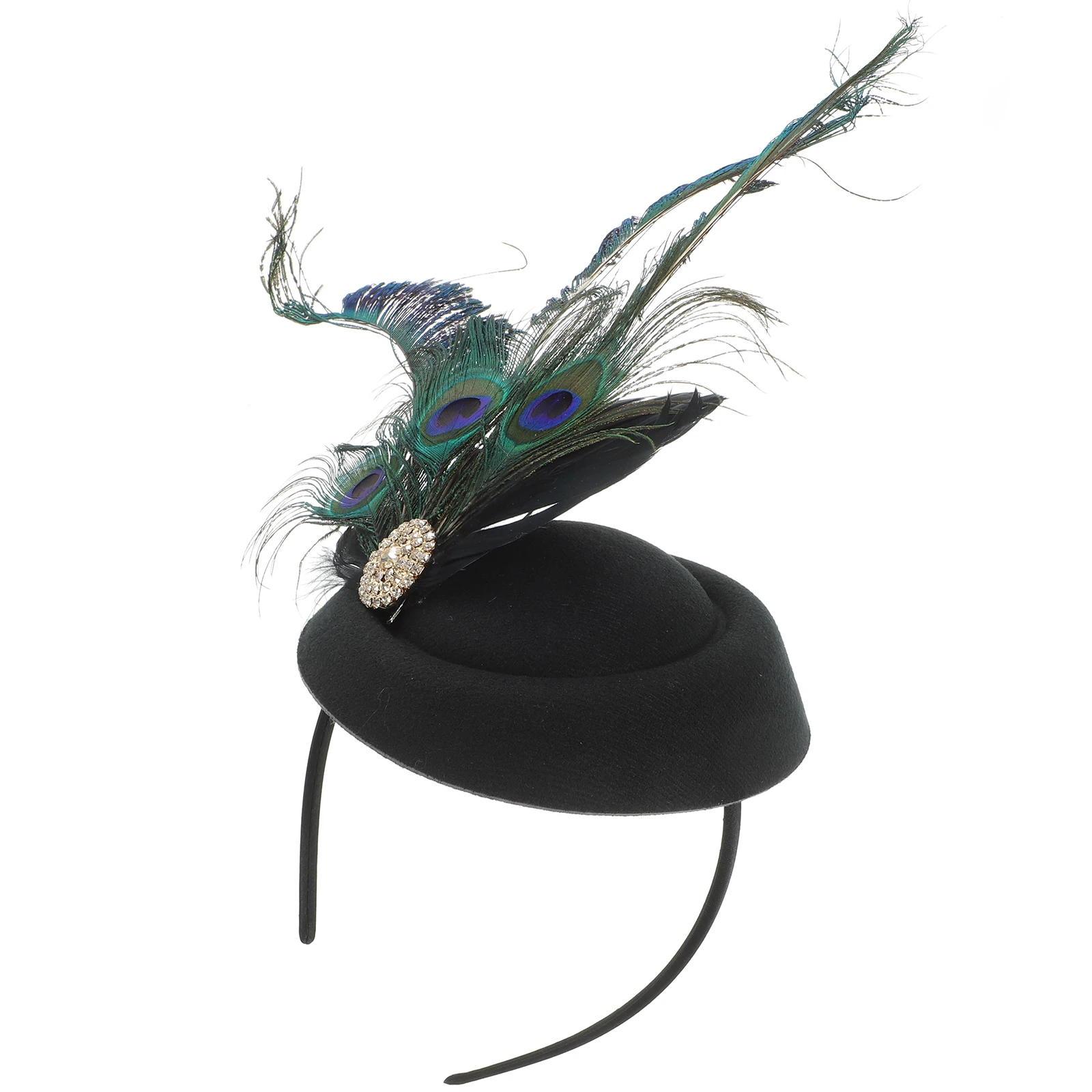 

Headdress Bridal Hair Accessories Fascinators Women Peacock Headband Wedding Banquet Party Hat Tea Party Hairband Bride