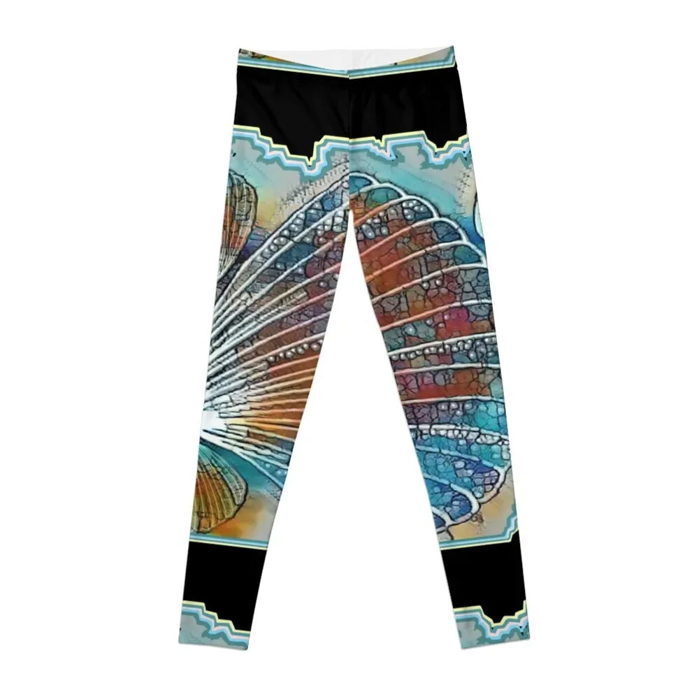 Sea shells Leggings gym clothing jogging pants Womens Leggings