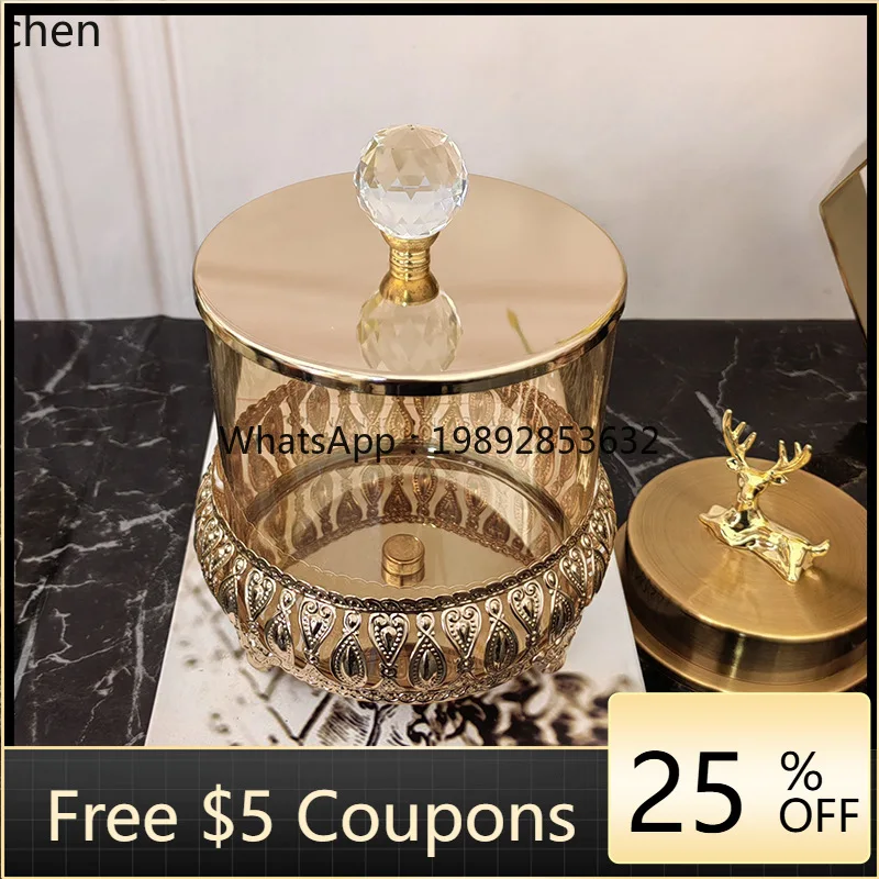 

ZZ Glass Storage Jar Coffee Table Storage Candy Jar Crystal Decoration Ornament