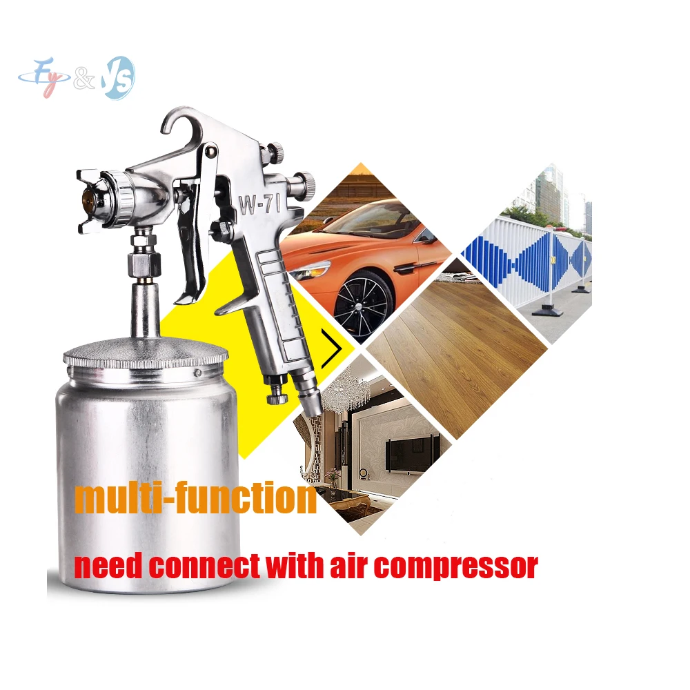 

Пистолеты-распылители W-71, пистолет-распылитель для автомобильной мебели, пистолет для краски W-71, тип всасывания/гравитационной подачи 1,0/1,3/1,5/1,8 мм