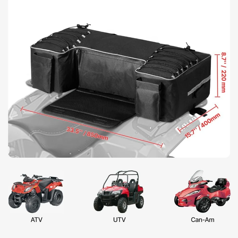 Borsa da sella per moto da spiaggia, borsa portaoggetti per cross-country, borsa posteriore per ATV da montagna con tasche porta attrezzi