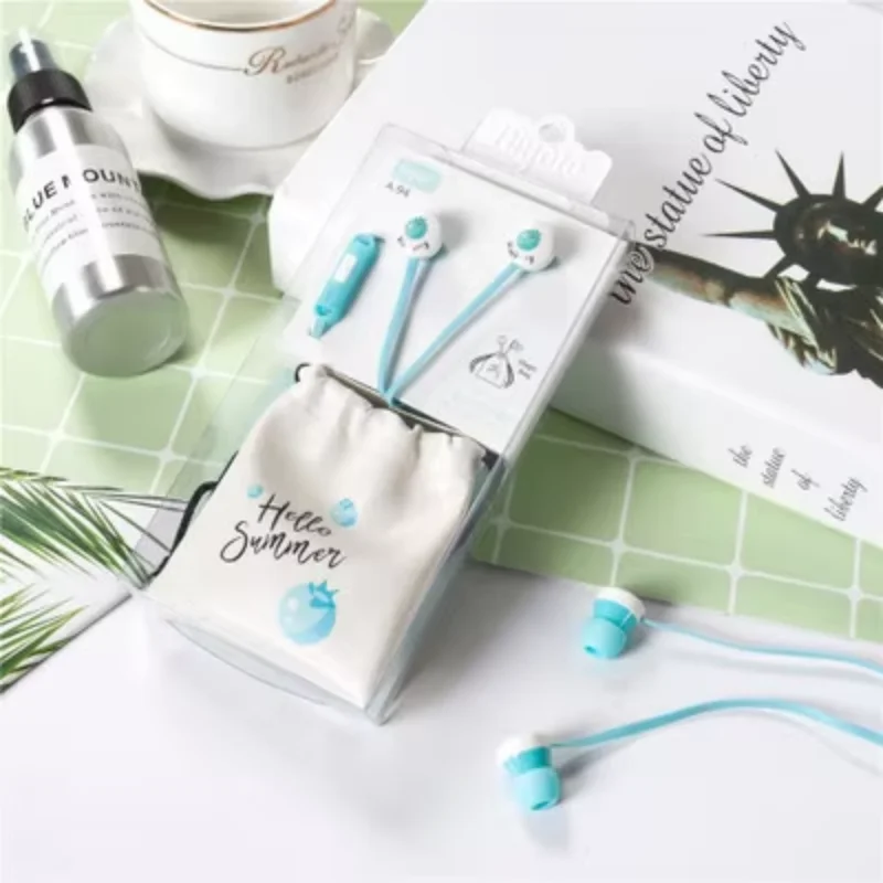 

Гарнитура с рисунком фруктов, 3,5 мм, милые беруши для девочек с сумкой для хранения, детский подарок, гарнитура для Xiaomi, Huawei, Iphone, Samsung