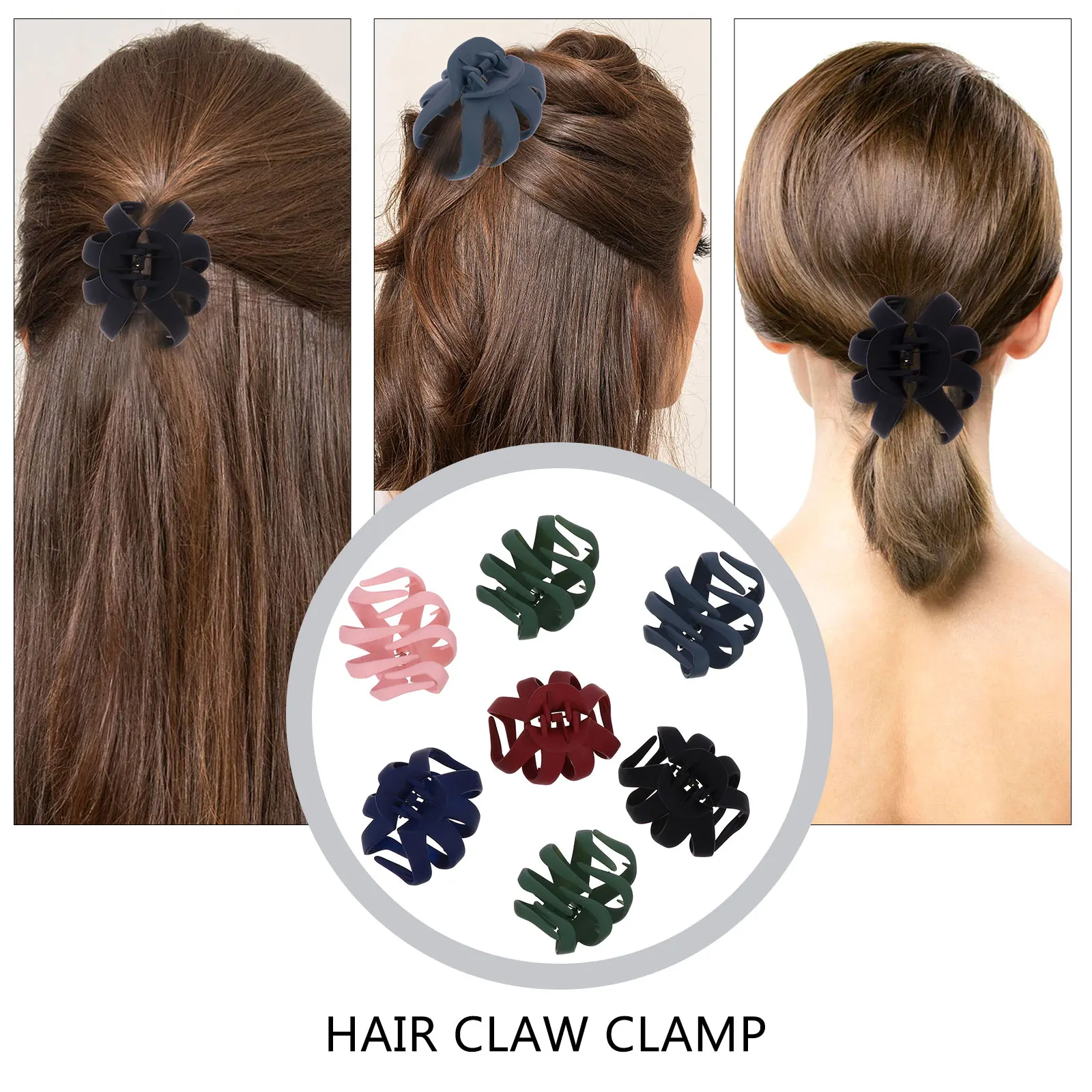 

7pcs Octopus Claw Clips Acrylic Tortoiseshell Durable Comfortable Wedding Party Indoor Outdoor Hair Clip Clamp Shower Grip Hair