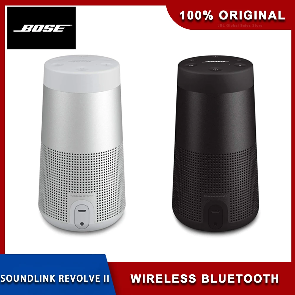 Bose SoundLink Revolve (Series II) Portable Bluetooth Speaker Wireless Water-Resistant Speaker with 360° Sound