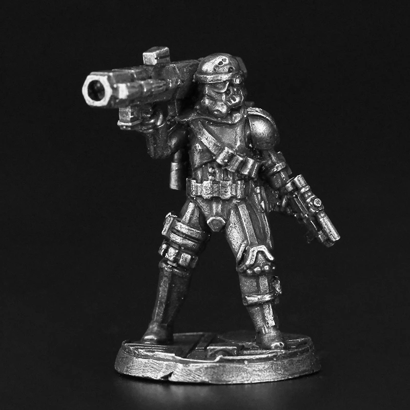 Metal cuproníquel clone homem soldado modelo figuras de ação jogo de tabuleiro peça ornamento em miniatura acessórios brinquedos modelo estatueta