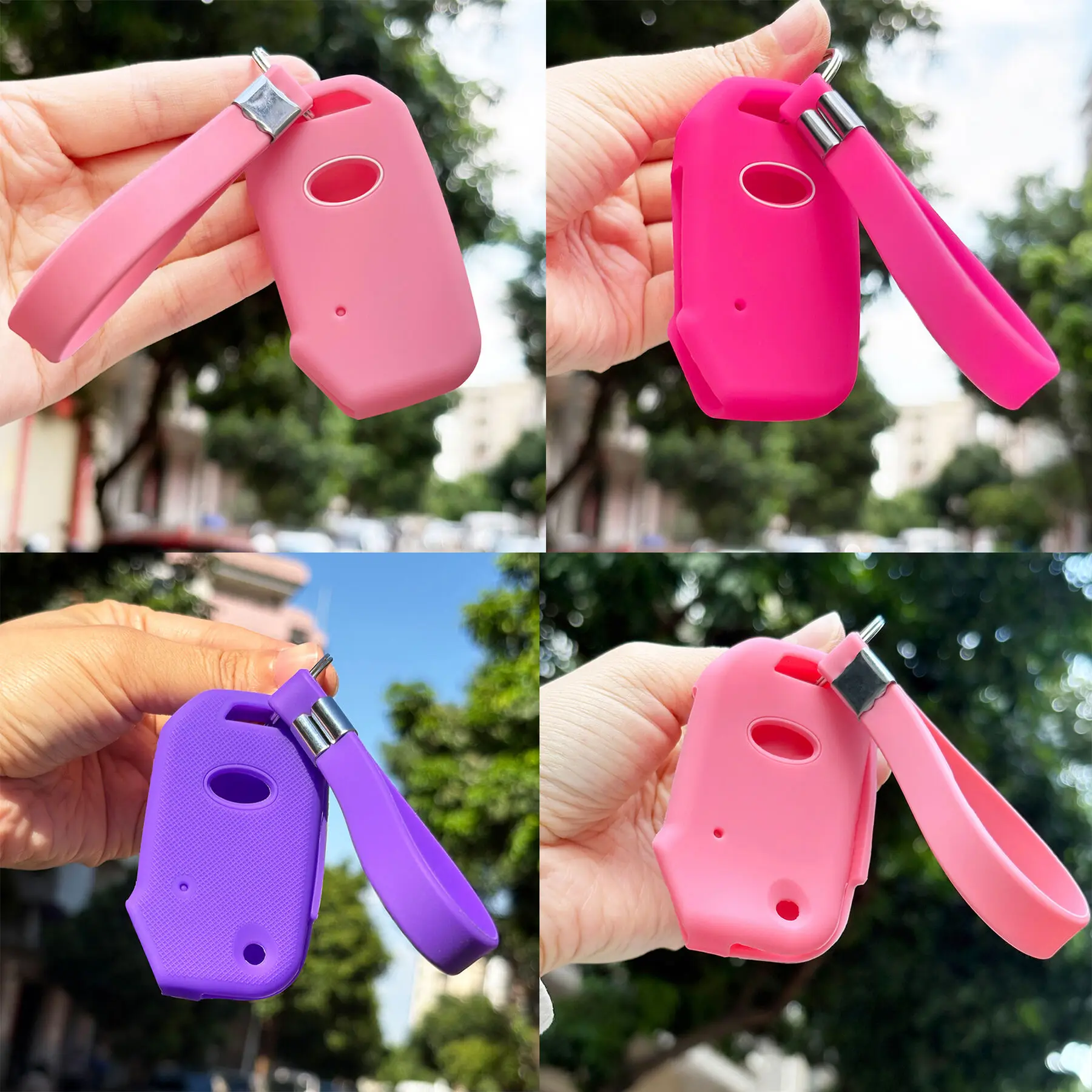 Protector de llavero para Kia Sonet Stonic Niro K5 K3 Seltos cubierta de carcasa de llave para Kia CEED Soul Proceed Soul 3 funda de silicona para llave de coche