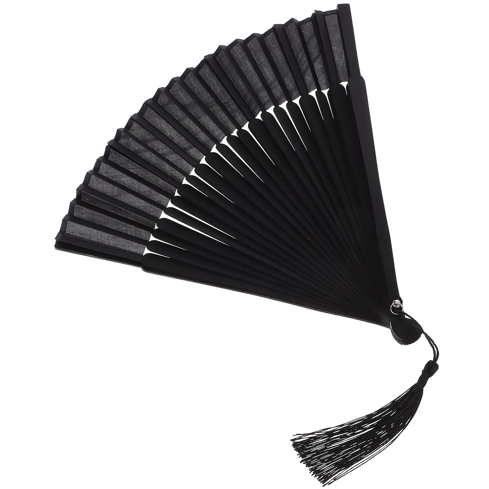 1Pcs Men Foldable Bamboo Silk Hand Fan Large Handheld Chinese Folding Fan for Summer Wedding Party Decoration Gift